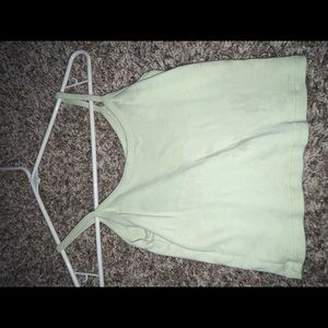 green tank top